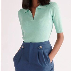 Paise Short Sleeve Polo Top | Medium
